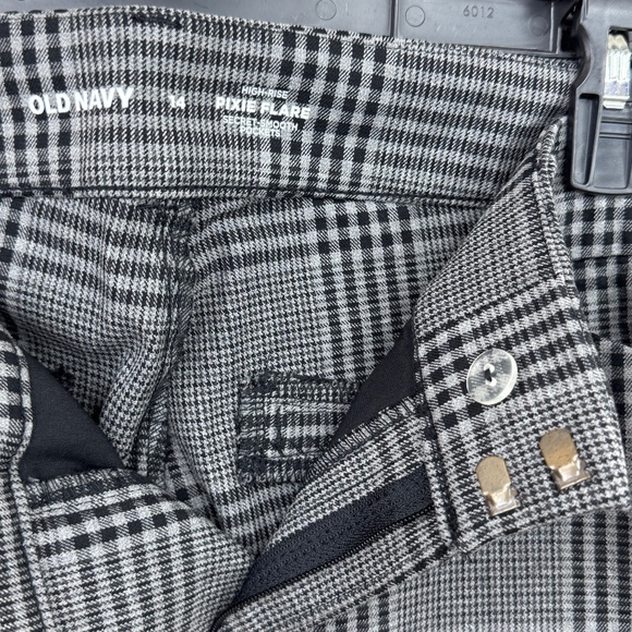 Old Navy Womens Pixie Flare High Rise Tartan Plaid Trouser Pants Sz. 14 NEW - Picture 8 of 12